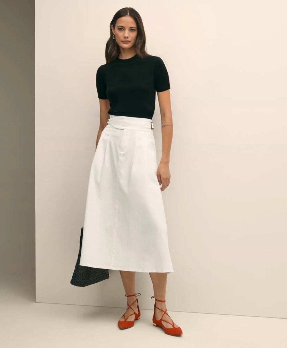 Brooks brothers-Gurkha Pleated Skirt in Cotton Blend
